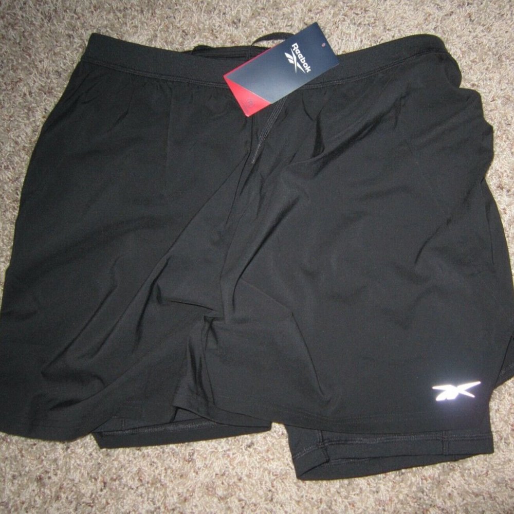 Men's Reebok Carrera Two in One Running Shorts size M NEW TAG - Picture 3 of 8